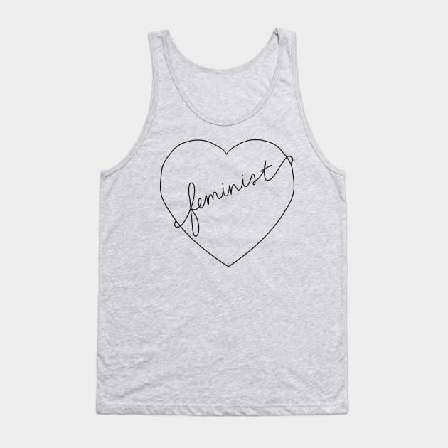 Feminist Heart (black) Tank Top by adrianimation